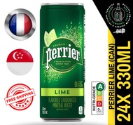 PERRIER LIME Sparkling Mineral Water 330ML X 24 (CANS) - FREE DELIVERY within 3 working days!