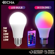 E27 Led Light Bulb [Long Life & Energy Saving] RGB Led Bulb Lampu Led [5W 7W 10W 12W 15W] 16 Colours