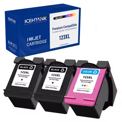 Icehtank 123 Remanufactured Ink Cartridge For HP 123XL Cartridge For HP Deskjet 2630 2632 2130 2132 