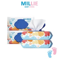 MILLIE Disposable Baby Non-Alcohol Toilet Wipes Wet Tissue Portable Flushable Wet Tissue Kids Toilet
