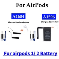 A1604 A1596 For Apple Airpods 1st 2nd A1604 A1523 A1722 A2032 A2031 Air Pods 1 2 Battery + Free Tool