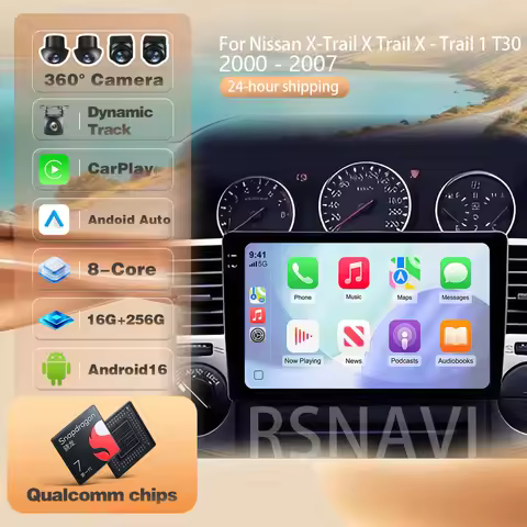 For Nissan X-Trail X Trail X - Trail 1 T30 2000 - 2007 Plug and Play Carplay Auto 2K QLED Screen Car