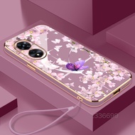 Casing OPPO Reno 8T 4G OPPO Reno 8T 5G OPPO Reno 7Z OPPO Reno 8Z Phone Case sakura Silicone pretty Phone Case Send Lanyard