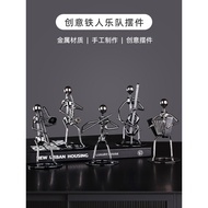 Metal Music Iron Man Ornaments Little Handsome Guy Band Iron Creative Handicrafts Home Decorations R