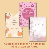 Customised Teacher's Day Notebook NAME / Personalized Teachers Day Gift