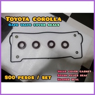 ✓ ✎ ◨ TOYOTA COROLLA 4AFE 5AFE 7AFE VALVE COVER SEAL SET