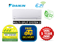 Daikin EZI *3 TICKS* Inverter Multi Split System 3 + FREE $100 SERVICING Voucher [FOR REPLACEMENT AIR-CON STSYEM ONLY]