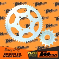 Cfmoto NK400 or 400NK Sprocket Set 14/54 Replacement Parts