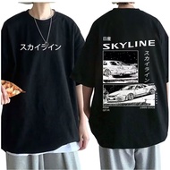 [COD] Initial D Drift Anime T-Shirt (AE86 & R34 Skyline GTR, 100% Cotton, Unisex, Short Sleeve, S-5X