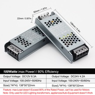Ultra thin 60W/100W/200W/300W/400W led power supply 12VAC to DC12V/24V LED transformer for LED light