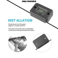 ONLYGOODS Engine Hour Meter, Digital Display Waterproof Inductive Hour Meter, Easy Installation LCD 