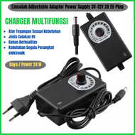 COD Lincoiah Adjustable Adaptor Power Supply 3V-12V 2A EU Plug / power adaptor 12 v set top box kavi