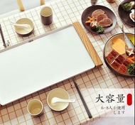 韓式陶瓷麥飯石無煙插電式熱管電烤爐木柄烤肉盤