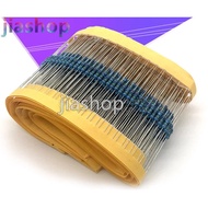 100pcs 1/4W 1R~22M 1% Metal film resistor 100R 220R 1K 1.5K 2.2K 4.7K 10K 22K 47K 100K 100 220 1K5 2