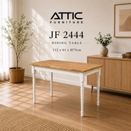 JF 2444 Dining Table/Meja Makan/Solid Wood/ATTIC FURNITURE JF 2444 DINING TABLE