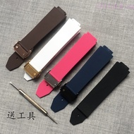 Striped Silicone Watch Band Substitute Hublot Hublot Hublot Rubber Strap Big Bang Women 21*14mm