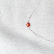 每一天日常 錳鋁榴石 白18K金手鍊 輕珠寶飾品