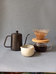 浮雲若夢 淡奶油色手作陶瓷奶勺 - 行雲流水系列