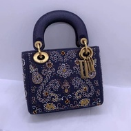 Christian Dior Mini Lady Dior 托特包 藍色戴妃包 柴包 肩背包