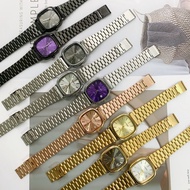 A-138 New Women's Retro Small Square Watch Steel Band Simple Fashion Watch