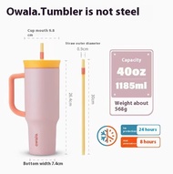 แก้วสแตนเลสสตีลเก็บความเย็นคละสี Owala 40ออนซ์ (1182มล.)