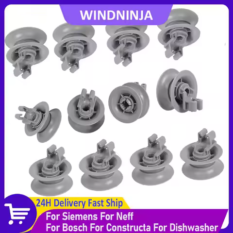 12PCS Universal Dishwasher Basket Wheel Basket Top Wheels Parts For Siemens/Neff/Bosch/Constructa/In