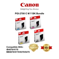 CANON PGI-2700 PBK C M Y PHOTOBLACK CYAN MAGENTA YELLOW Printer Ink Cartridges