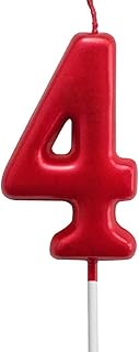 Red Birthday Candles 4 Candle 4th Four Years Cake Bady Roman Numberal Cool Number Candle No 40 41 42