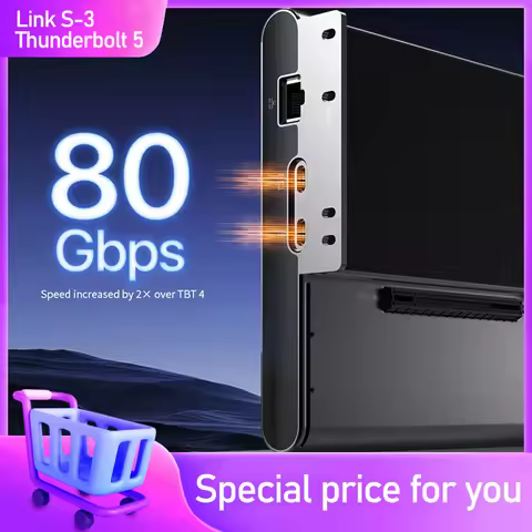 PELADN Link S-3 Dual Thunderbolt 5 GPU Graphics Card Docking Station OCulink PCIe x16 Slot 2.5G RJ45