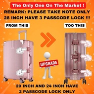 [Aluminium] DURABLE BAGASI LUGGAGE POLYCARBONATE HARDCASE TRAVEL LUGGAGE SETS SUITCASES 20 INCH & 24