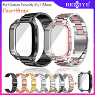 2in1 สาย Garmin Venu sq 2 สมาร์ทวอทช์ สายนาฬิกาข้อมือ แบบสเตนเลส Garmin Venu Sq /Sq music เคส TPU ซิ