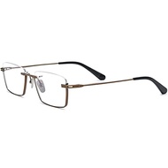 FONEX Pure Titanium Glasses Frame Men Semi Rimless Square Eyeglasses Optical Eyewear FDTX416
