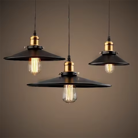 Vintage Pendant Light Decoration Salon Edison Loft Style Vintage Industrial Retro Pendant Lamp E27 H