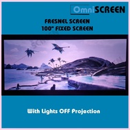 [CHEAPEST FRESNEL ALR SCREEN] OMNISCREEN 100 INCH FRESNEL ALR FIXED SCREEN WITH WIDE ANGLE VIEWING F