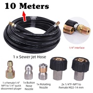 Sewer Jetter Nozzle Kit Water Jetter System Drain Cleaner Water Jet Pressure Hose Hydraulic Hose Sew