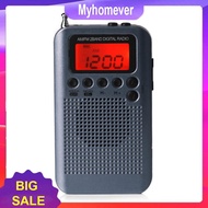 HRD-104 1.3 inch LCD Digital Display Pocket AM FM Radio with 40mm Driver Speaker