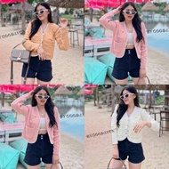 SpinnyHouse Knitted Coat Very Cute. Wear It To Protect From The Sun And Wind With A Single Strap Lad