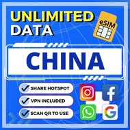 CHINA eSIM with Data, 中国China VPN, Hotspot, Unlimited eSIM china esim yoyotravel