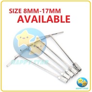 PRC T SOCKET WRENCH NUT SOCKET SPANNER , 8MM-17MM