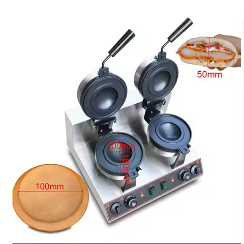 110V/220V Electric Ice Cream Burger Waffle Machine UFO Burger Grill Gelato Panini Press Machine Doub