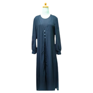 OUTER PANJANG WARNA HITAM BAHAN SIFON