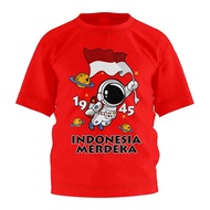 ORIGINAL DISTRO CHILDREN'S T-SHIRT COTTON COMBAT SCREEN PRINTING MOTIF FOR THE REPUBLIC OF INDONESIA