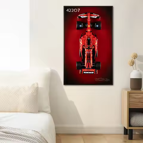 Display Wallboard for Lego Speed Ferrari SF-24 F1 Car Technic 42207 Adult Collectible Car Wall Mount