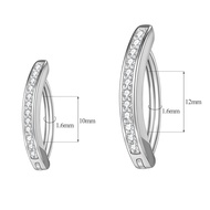 ZS 1 Chiếc Khuyên Rốn Màu Bạc 925 8/10/12Mm Khuyên Rốn Pha Lê Khuyên Rốn Đơn Giản Cho Nữ Khuyên Than