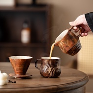 粗陶手冲咖啡壶日式侘寂漏斗过滤咖啡茶杯马克杯创意咖啡杯分享壶