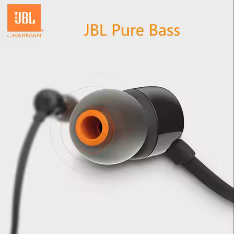 JBL TUNE 110 Authentic Authorization In-ear Wired Headphones Microphone Remote Control Heavy Bass So