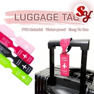 Travel Luggage Tag PVC Anti-lost ID Baggage Label Tag Simple Information Contact Name Address Waterp