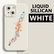 Softcase Macaron  + Gantungan Rantai Bear Softcase Macaroon Motif Lucu For Oppo A16 A5s A1K A5 2020 