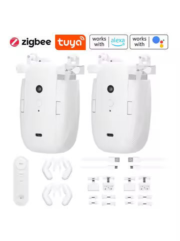 Tuya ZigBee 3 in 1 Intelligent Curtain Motor Electric Curtain Robot Auto Opener No Wiring Support AP