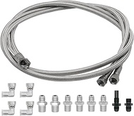6AN Flexible SS Braided Transmission Cooler Hose Line Fit,Fit forFord C4/C6/AODAnd Chevy 350/400/200